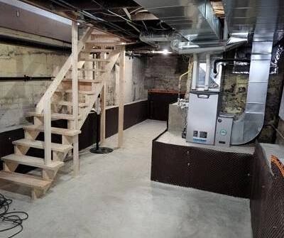 finished basement lowering project