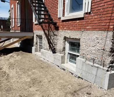 foundation restoration of residential house in Ottawa